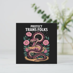 Invitation Fierté trans rétro Droit trans Protéger les person