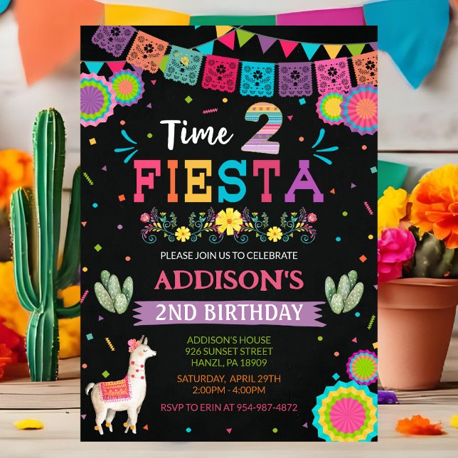 Invitation Fiesta 2 Anniversaire (Créateur téléchargé)