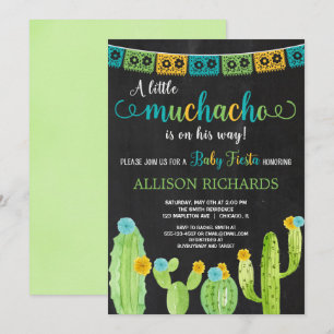 Invitation Fiesta baby shower garçon petit muchacho