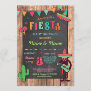 Invitation Fiesta Baby shower Girl or Boy Mexicaine Invitatio