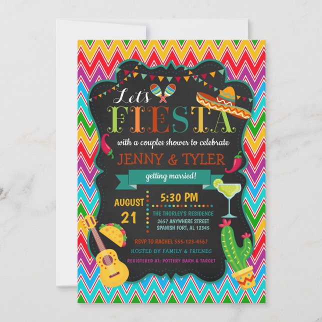 Invitation Fiesta Couples Douche (Devant)