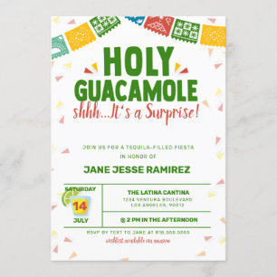Invitation Fiesta de la Surprise de la Saint-Guacamole