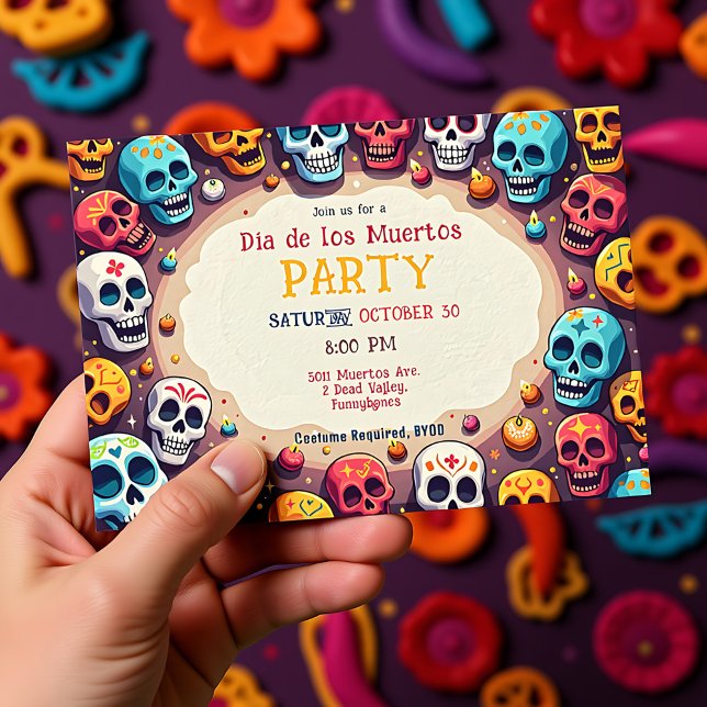 Invitation 💀 Fiesta en el Cráneo (💀 Fiesta en el Cráneo Invitation)