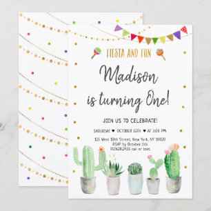Invitation Fiesta et Fun Gold Fiesta Premier anniversaire