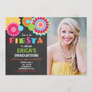 Invitation Fiesta Festival Mexicaine Graduation Party Invitat
