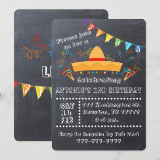 Invitation Fiesta, Fête, Anniversaire Fiesta