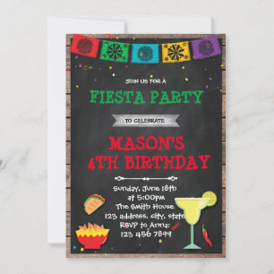 Invitation Fiesta fête d'anniversaire