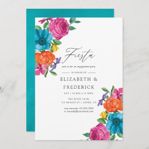 Invitation Fiesta Fiesta Florale d'aquarelle