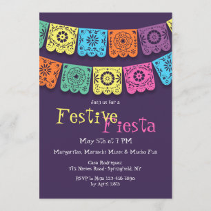 Invitation Fiesta Flags