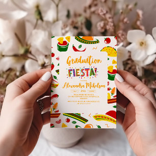 Invitation Fiesta Floral Graduation Party Mexicaine