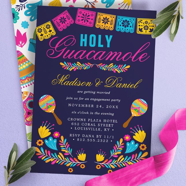 Invitation Fiesta Floral Maraca du Mexique (Créateur téléchargé)