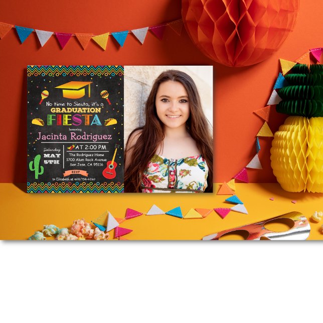 Invitation Fiesta Mexicaine Diplômée de la Marque (Créateur téléchargé)