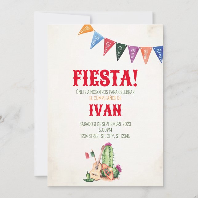 INVITATION FIESTA MEXICANA (Devant)