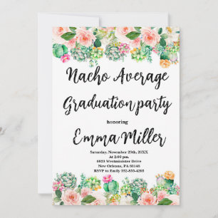 Invitation Fiesta Nacho Graduation moyenne