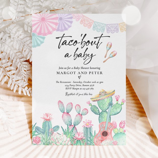 Invitation Fiesta Taco 'Bout A Baby Cactus Baby shower (Créateur téléchargé)