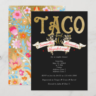 Invitation Fiesta Taco Bout Amour Parfait Couple Couple Douch