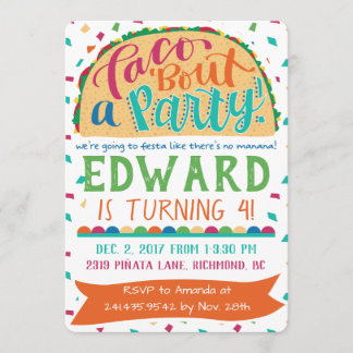 Invitation Fiesta Taco Bout une fête