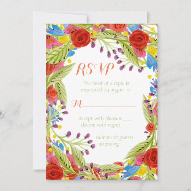 Invitation Fiesta Wedding RSVP (Devant)