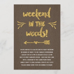 Invitation Fièvre cabine   Rustic Chic Bachelorette