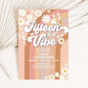 Invitation FIFTEEN est une ambiance 15e anniversaire Daisy Ra