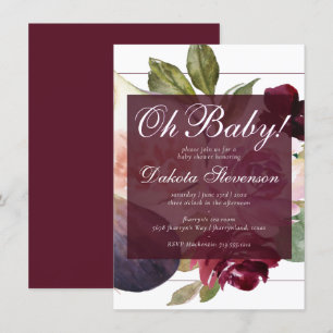 Invitation Figues florissantes Fruit rustique Moody Blossom