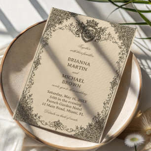 Invitation Filigrane Celtique Héraldique Royale