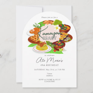 Invitation Filipino Kamayan Piesta Kaarawan Dîner d'anniversa