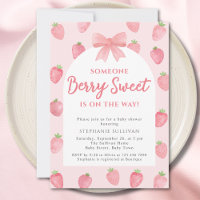 Fille à la fraise douce Baby Shower 
