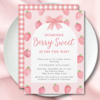 Fille à la fraise douce Baby Shower 