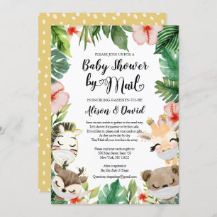 Invitation Fille Baby shower par courrier   Amis Masqués Safa