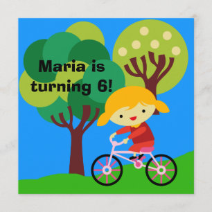 Invitation Fille blonde à l'invitation d'anniversaire de