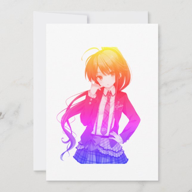 Invitation fille d'anime (Devant)
