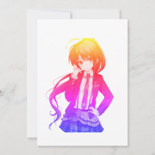 Invitation fille d'anime