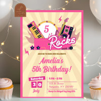 Fille d'anniversaire Pink Rocks 