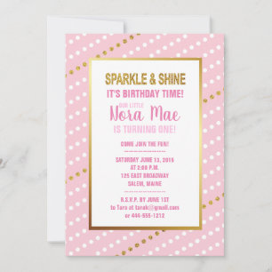 Invitation Fille d'anniversaire Sparkle