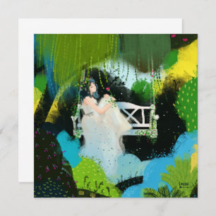 Invitation Fille dans le saule