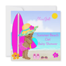 Fille de douche de bébé de plage Rose Bleu Sarcell