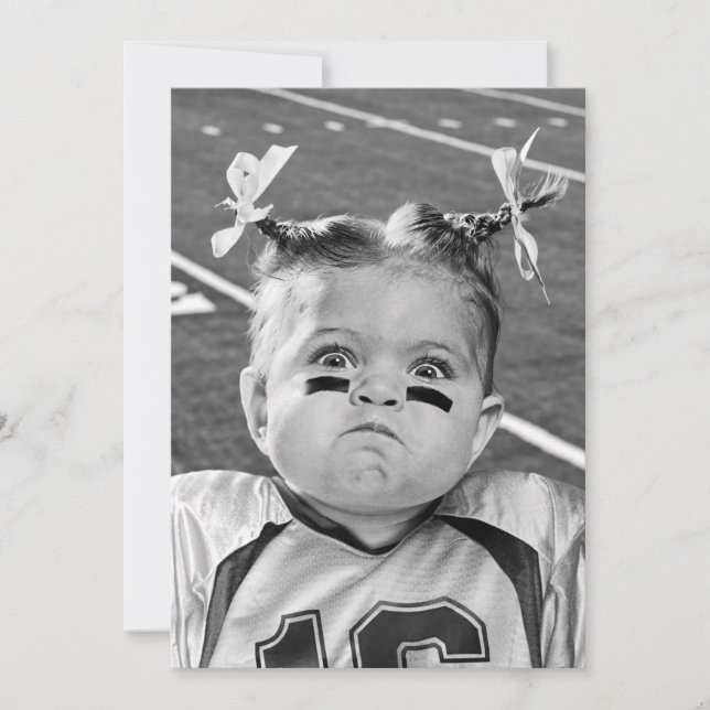 Invitation Fille de football (Devant)