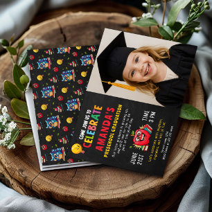 Invitation Fille de la fête d'études préscolaires modifiable