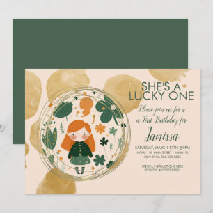 Invitation Fille de la Saint-Patrick Shamrock Tout Âge 