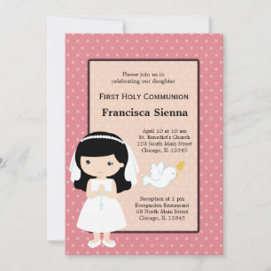 Invitation Fille de la Sainte Communion * Choisissez votre co