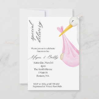 Invitation Fille de livraison spéciale