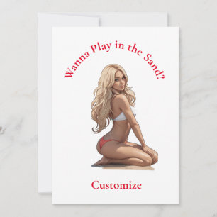 Invitation Fille de plage de Bikini Thunder_Cove