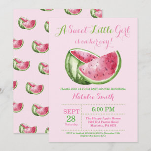 Invitation Fille de rose d'invitation de baby shower de