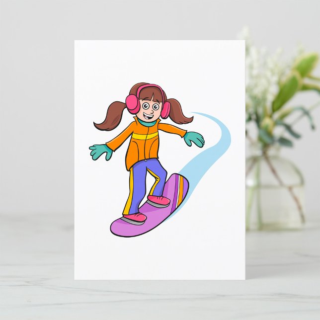 Invitation Fille de snowboard (Créateur téléchargé)