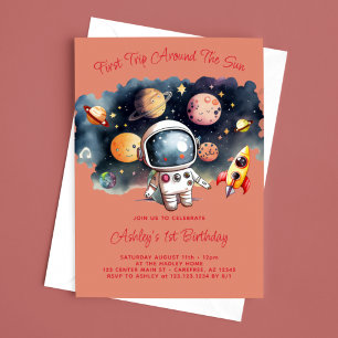 Invitation Fille des planètes de l'espace extra-atmosphérique