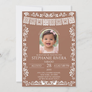 Invitation Fille El Bautizo Photo Baptême