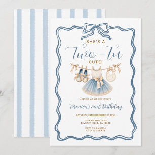 Invitation Fille Elle est une ballerine mignonne de deux ans