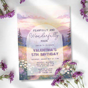 Invitation Fille faite merveilleusement et avec crainte Bible