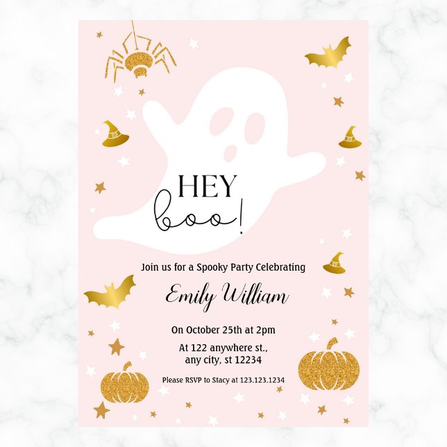 Invitation Fille Fantôme Halloween Anniversaire N'Importe Que (Créateur téléchargé)